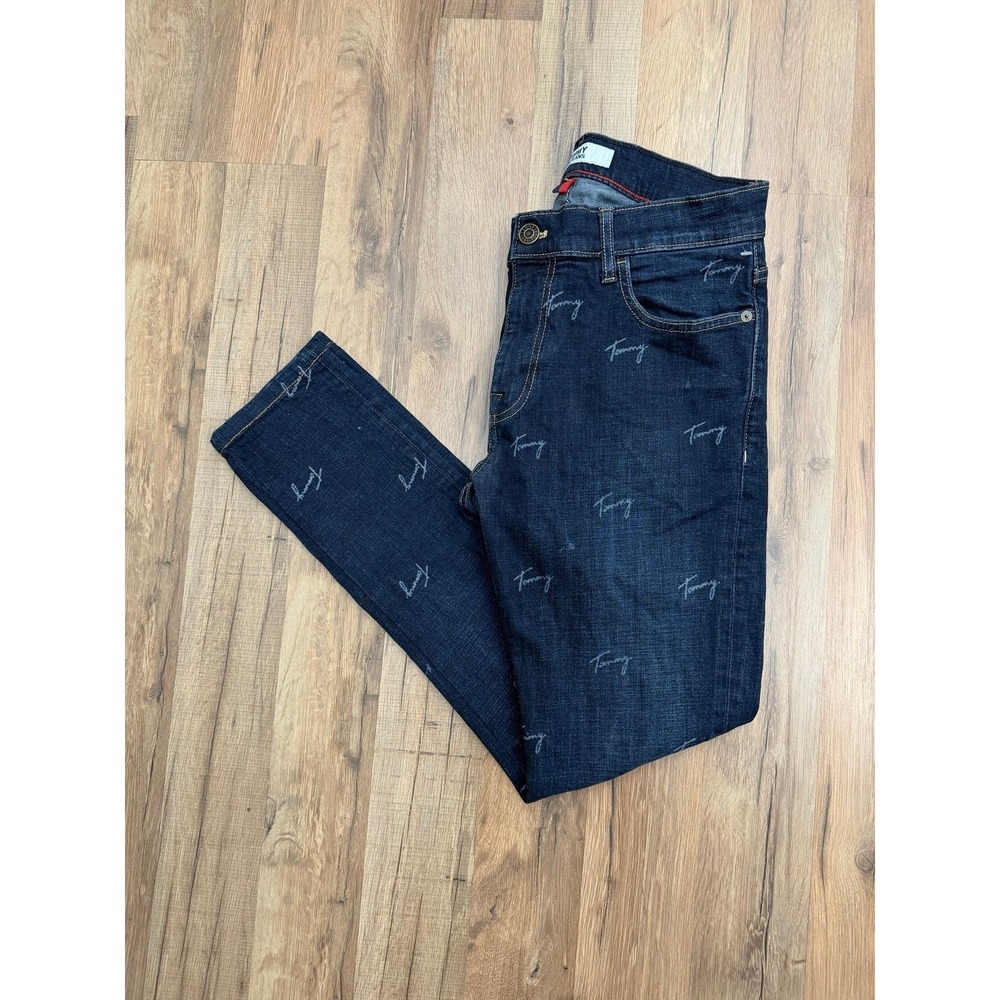 Tommy Jeans Men's Signature Logo Jeans‎ Dark Wash Skinny 30x30
